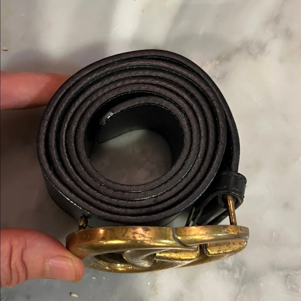Gucci Marmot Black Leather Belt